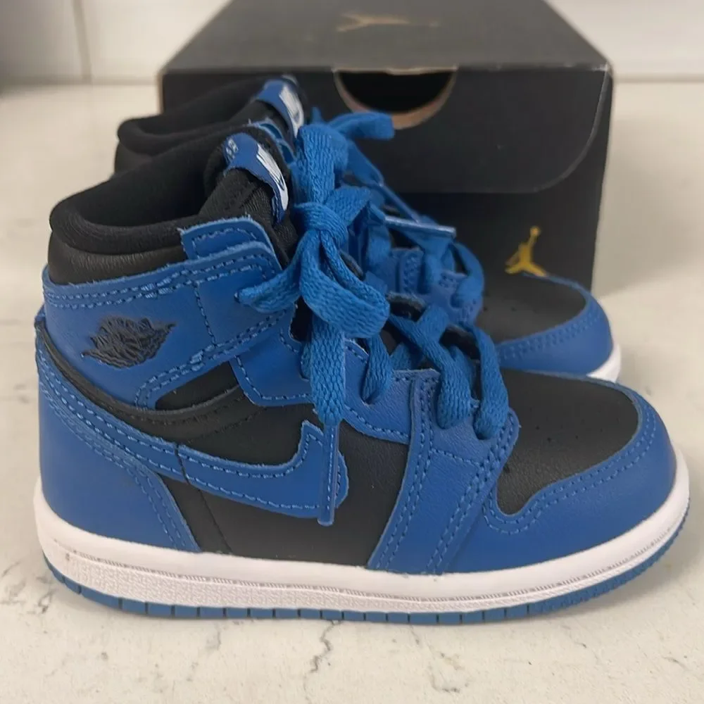 Jordan 1 Retro High OG (TD) AQ2665-404 Dark Marina Blue & Black 7C NEW with Box
